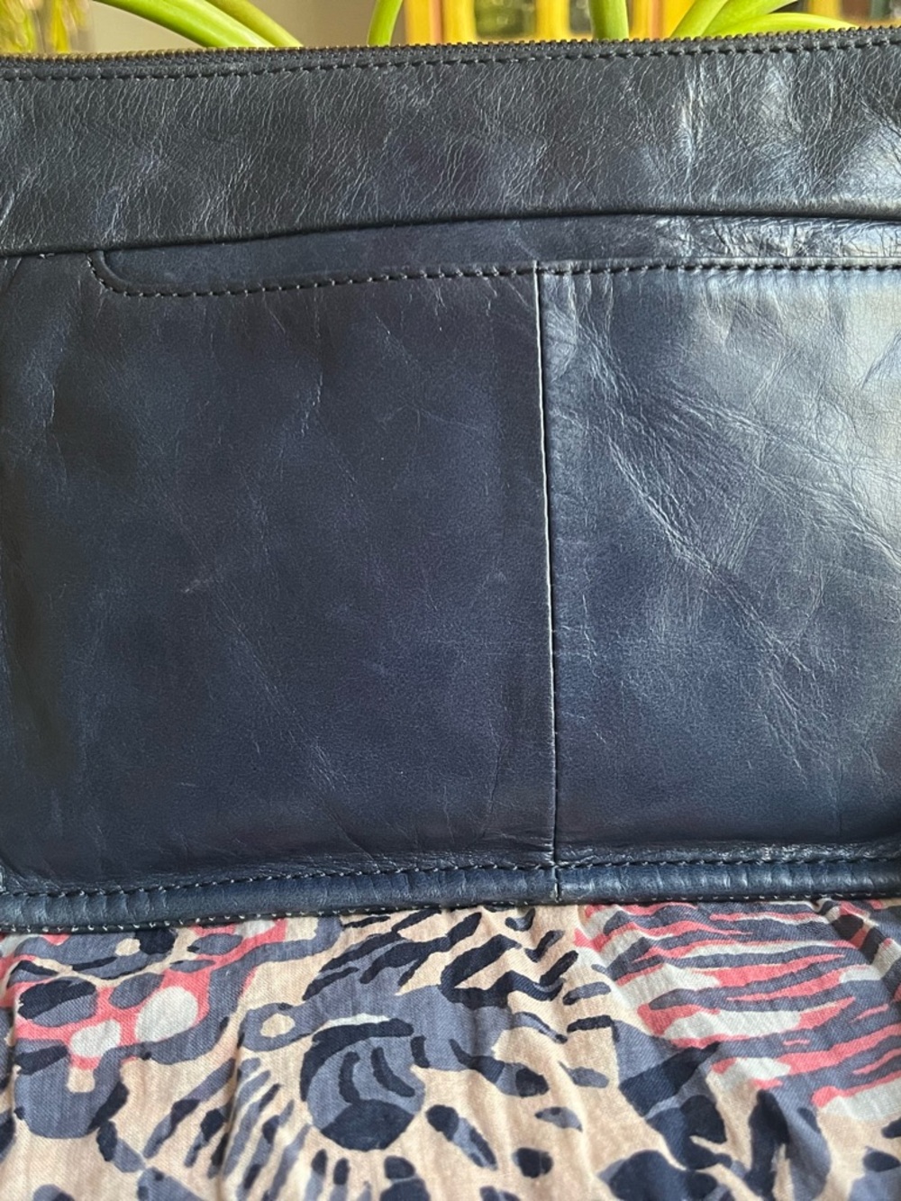 HOBO Navy Leather Crossbody with Gold Zippers - Picture 2 of 10